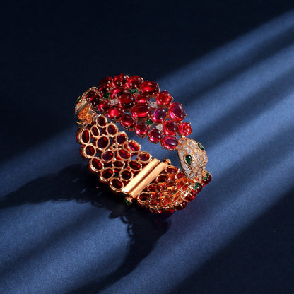 Royal Ruby Serpent Bangle