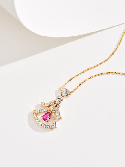 Enchanted Blossom Pink Sapphire Pendant