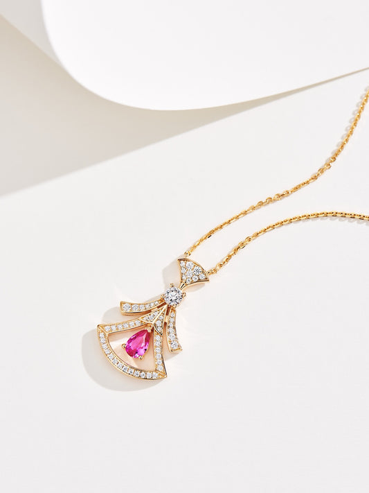 Enchanted Blossom Pink Sapphire Pendant