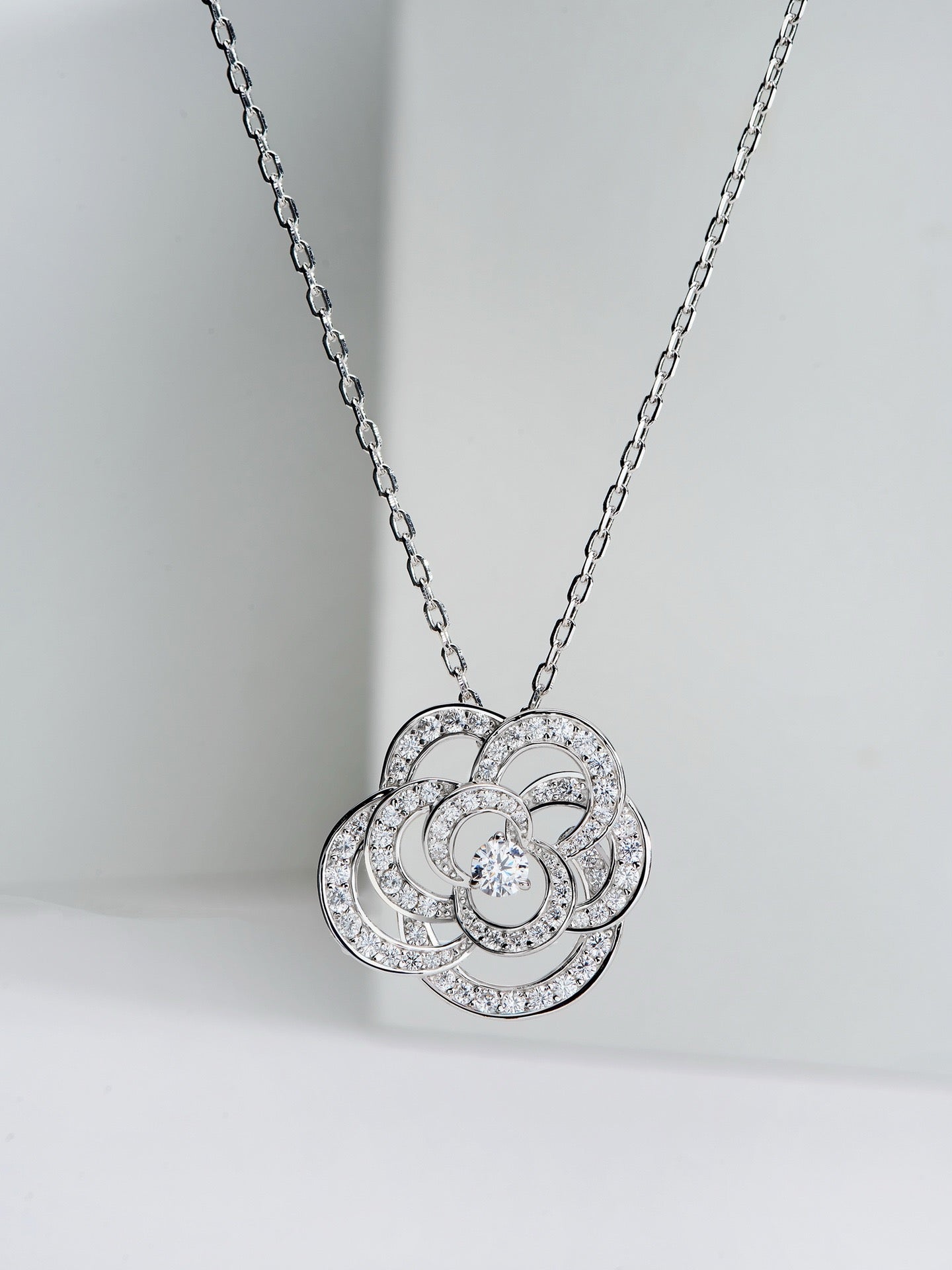 Blossom Radiance Simulated Diamond Pendant, Earrings Set